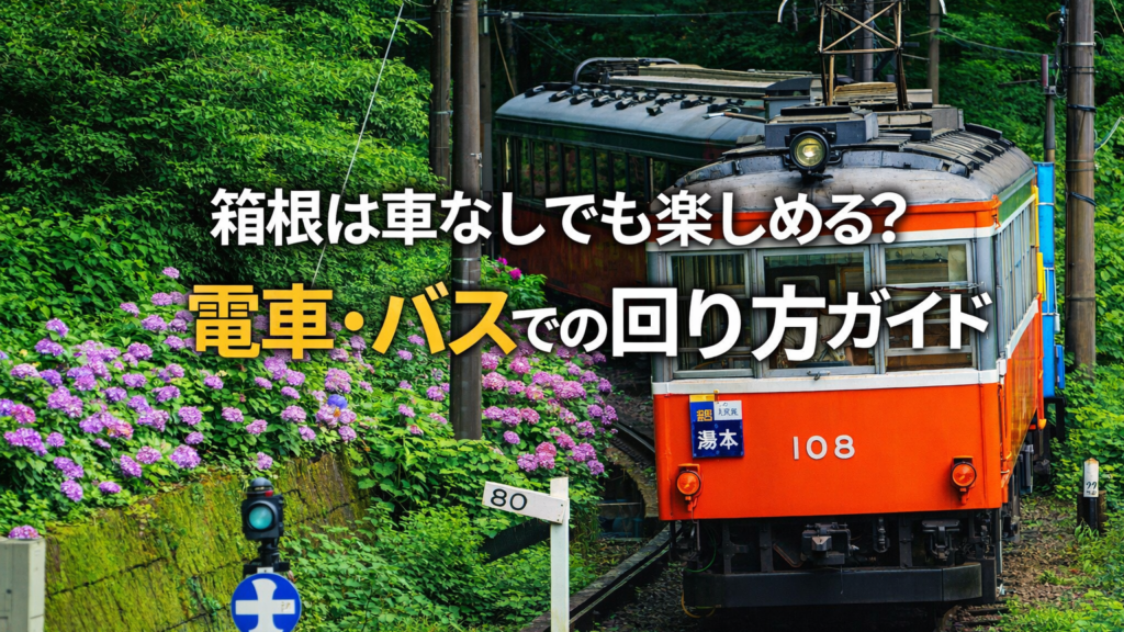 あじさいと箱根登山鉄道