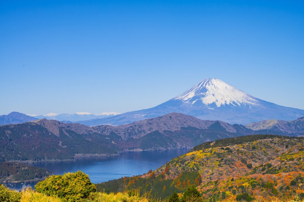 芦ノ湖と富士山