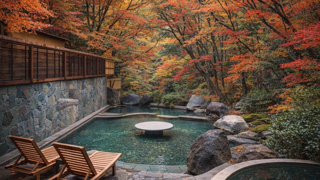 紅葉と強羅温泉