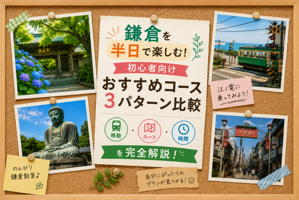 鎌倉を半日で楽しむ　イメージ